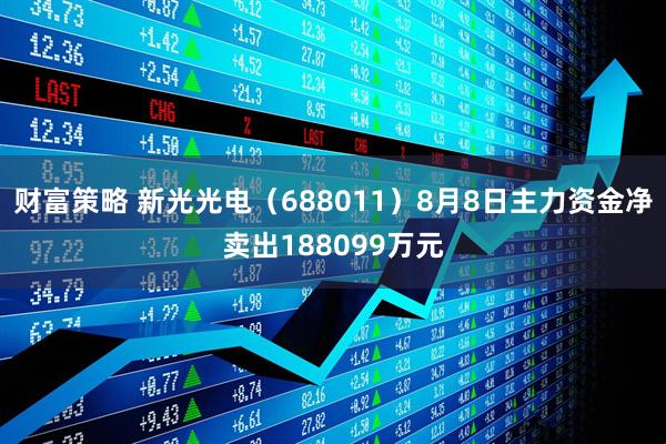 财富策略 新光光电（688011）8月8日主力资金净卖出188099万元