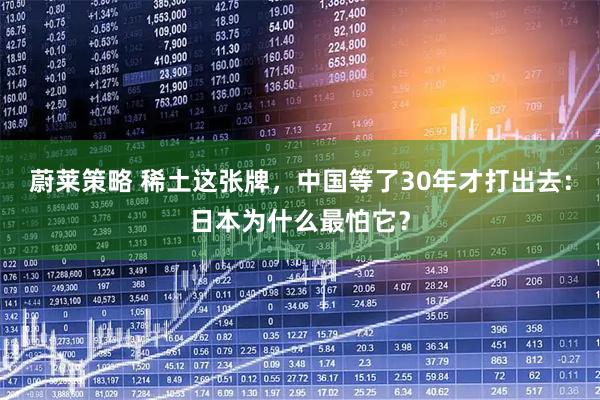 蔚莱策略 稀土这张牌，中国等了30年才打出去：日本为什么最怕它？